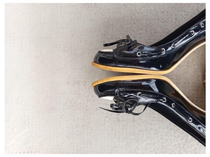 Chanel Lackleder Pumps Schwarz Weiß - Ansicht 6