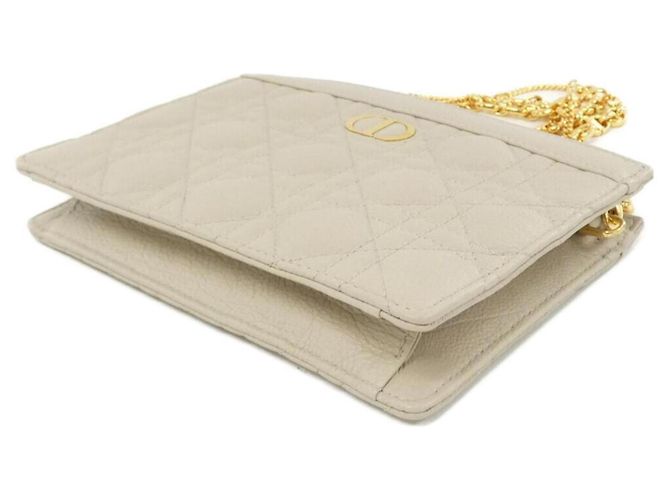 Pochette a mano Christian Dior Caro Every Sabbia - vista 3