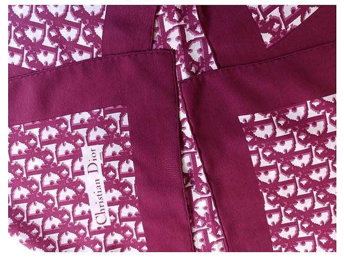 Foulard in seta monogram Christian Dior Oblique Bianco Bordò - vista 6