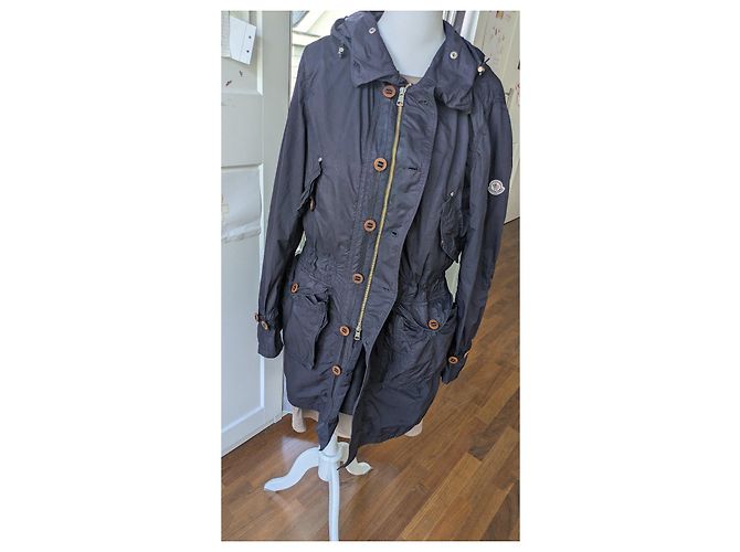 Moncler Parka con Cappuccio Nylon Navy Blu navy - vista 3