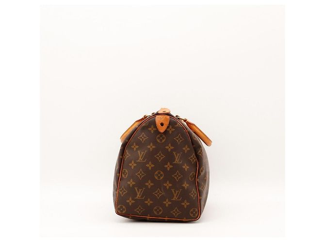 Borsa Louis Vuitton Speedy 30 Monogram Canvas Marrone Monogramma - vista 3