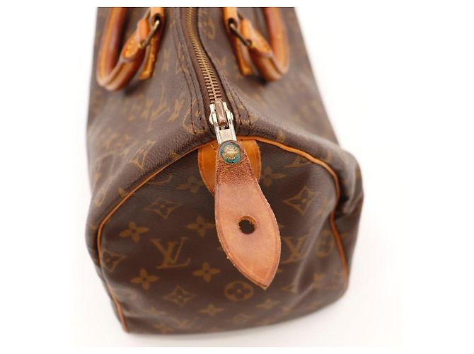 Borsa Louis Vuitton Speedy 30 Monogram Canvas Marrone Monogramma - vista 9