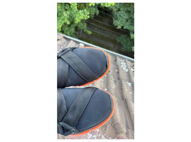 Prada Neoprene Sandals Black Orange - view 3