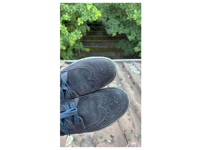 Prada Scarpe stringate da uomo Scamosciate Blu scuro - vista 2