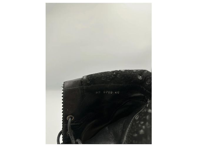 Stivaletti stringati Christian Dior in pelle nera Nero - vista 16