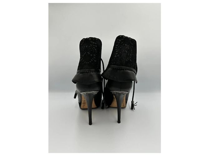 Stivaletti stringati Christian Dior in pelle nera Nero - vista 6