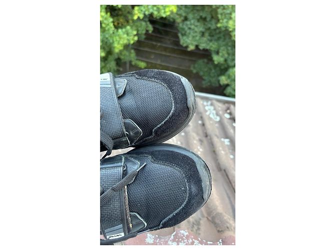 Prada Sneakers Nero Blu Pelle Camoscio - vista 4
