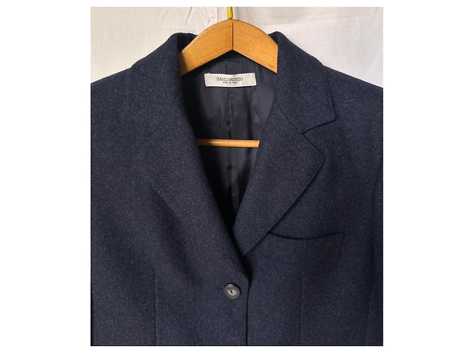 Autre Marque Dunkelblauer Wollblazer - Ansicht 2