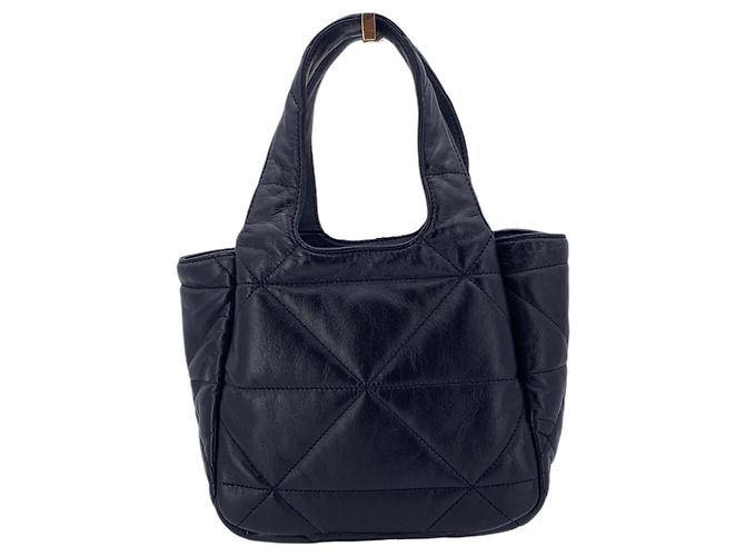 Prada Bolsa de mão Spectrum em couro acolchoado preto Pequena bolsa tote - vista 3
