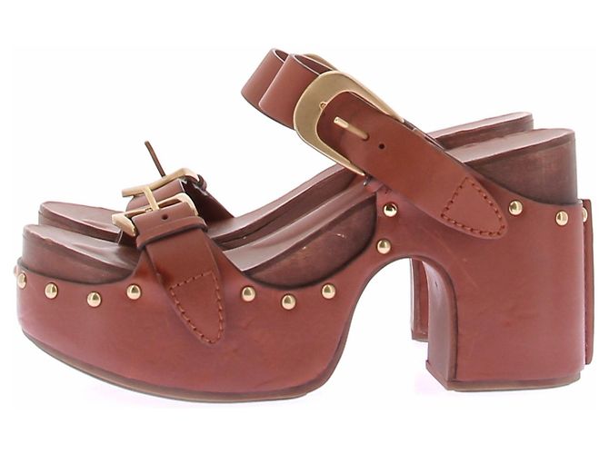 Zimmermann Sandali con platform in pelle Marrone - vista 2