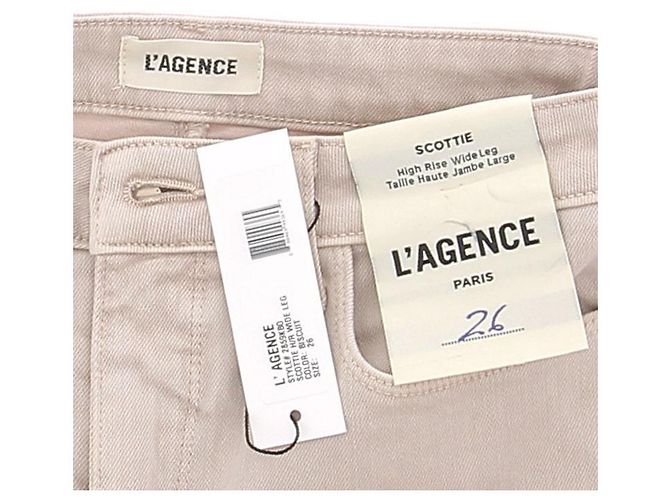 Vaqueros L'Agence Beige de Algodón Talla 26 - vista 6