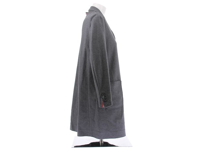 Cappotto in cotone grigio Thom Browne - vista 3