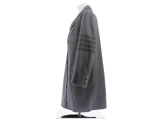 Cappotto in cotone grigio Thom Browne - vista 4