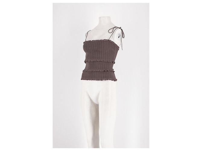 Autre Marque Top aderente marrone SKIMS - vista 4