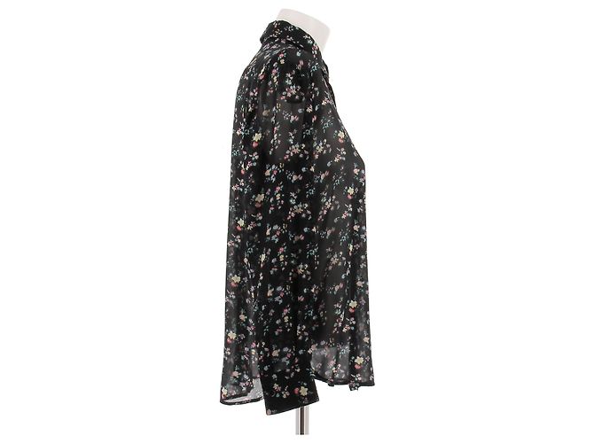 Autre Marque Camicia in seta stampata Nero - vista 3