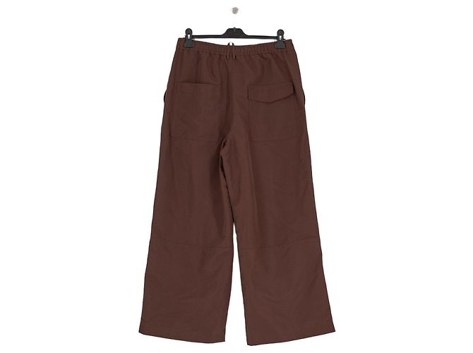 Autre Marque Pantalones anchos, boyfriend & mom marrón Castaño - vista 4