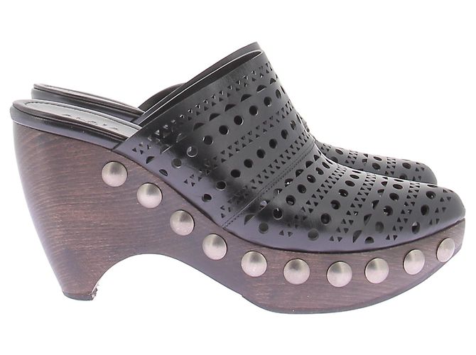 Alaïa Chaussures Le Sabot en cuir noir Black - view 6