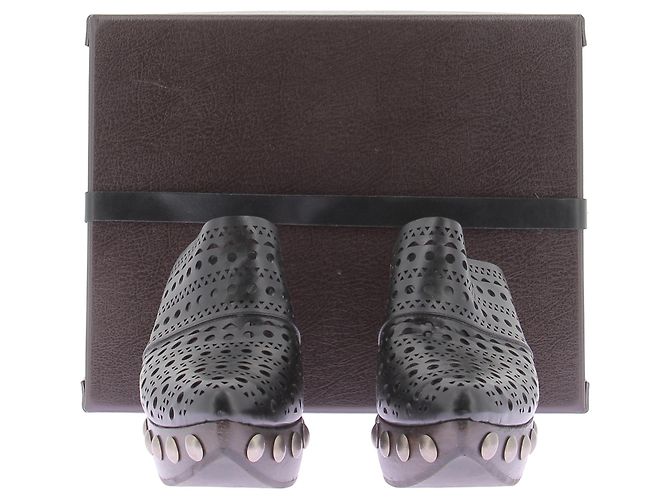 Alaïa Chaussures Le Sabot en cuir noir Black - view 8