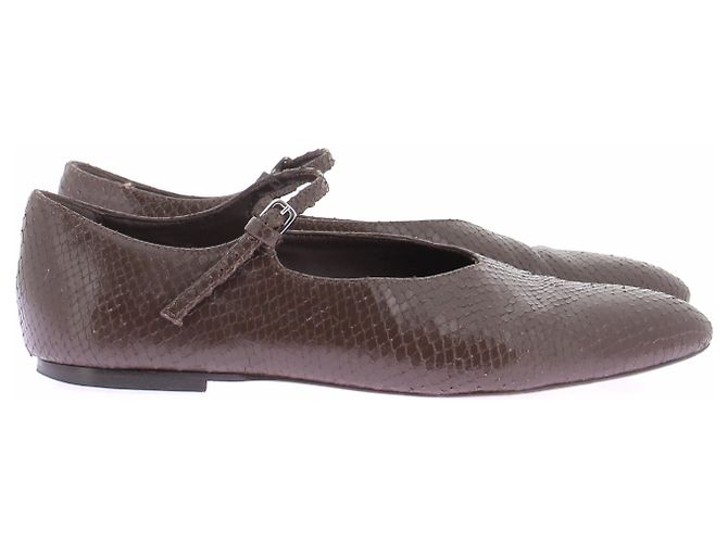 Autre Marque Bailarinas de cuero marrón Castaño - vista 6