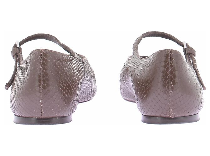 Autre Marque Bailarinas de cuero marrón Castaño - vista 7