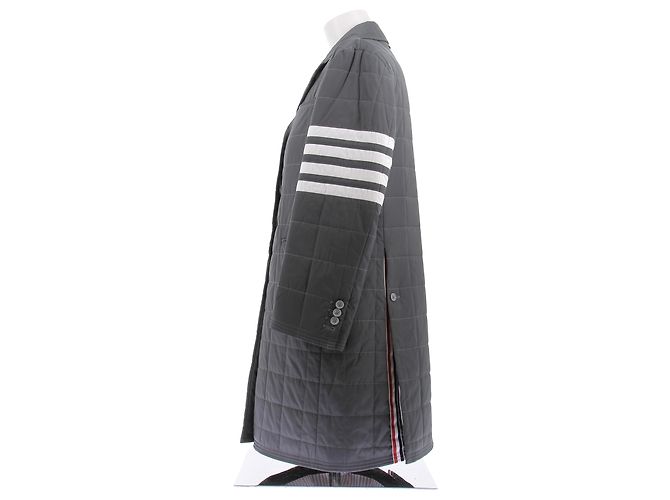 Thom Browne Grauer Steppmantel - Ansicht 4