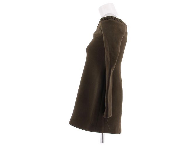 Khaite Mini Kleid Khaki Wolle - Ansicht 4