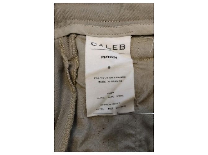 Autre Marque Pantalones de lana beige CALEB PARIS - vista 6
