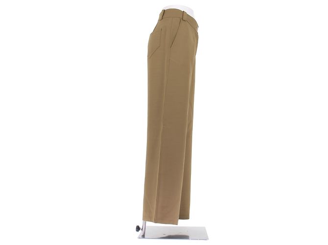 Khaite Weite Hose Khaki Viscose - Ansicht 3