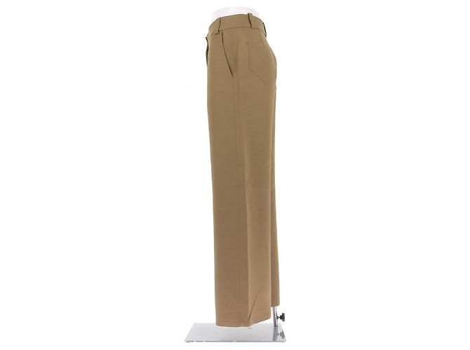 Khaite Weite Hose Khaki Viscose - Ansicht 4