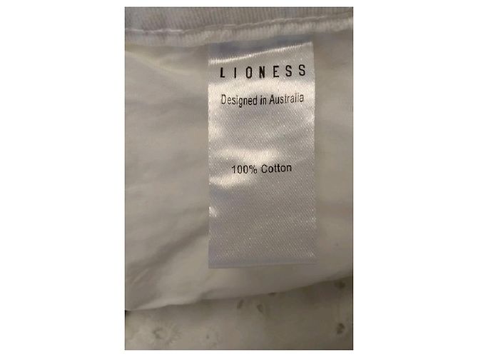 Autre Marque Vaqueros LIONESS de algodón blanco - vista 6