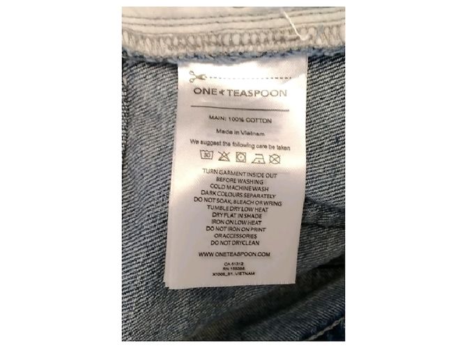 Autre Marque ONE TEASPOON Blue Cotton Shorts Size 25 - view 6