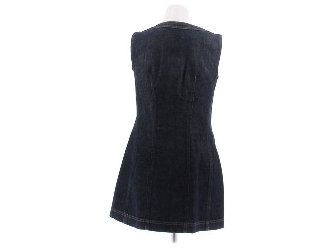 Autre Marque Mini abito in denim blu navy FRAME cotone - vista 2