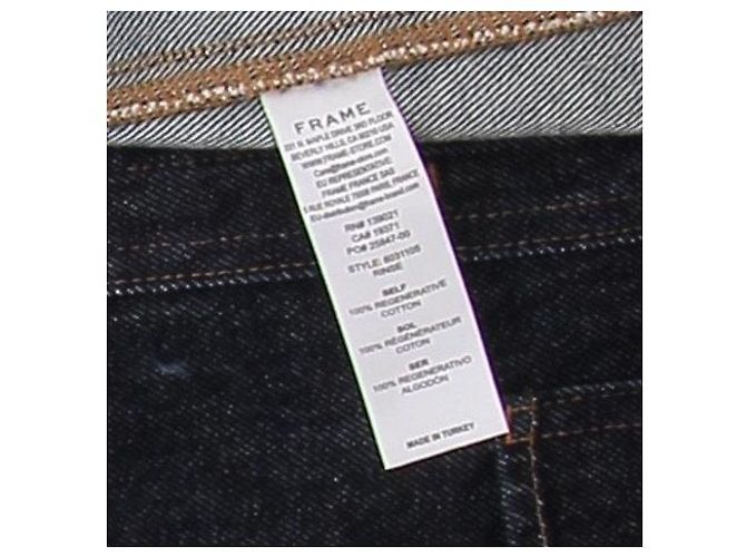 Autre Marque Mini abito in denim blu navy FRAME cotone - vista 6
