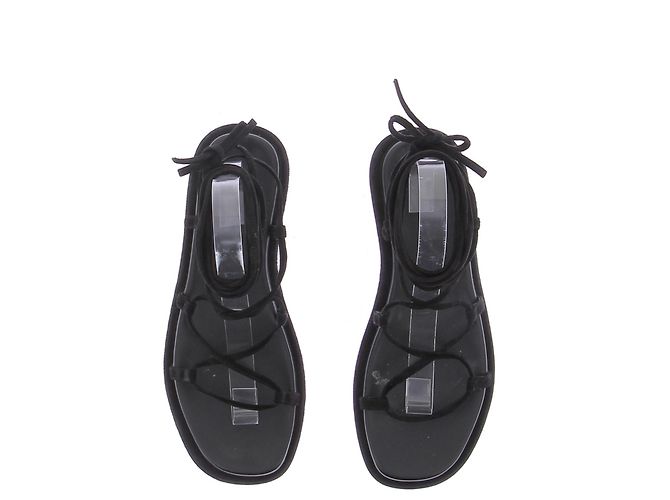 Sandali Khaite in scamosciato nero - vista 4