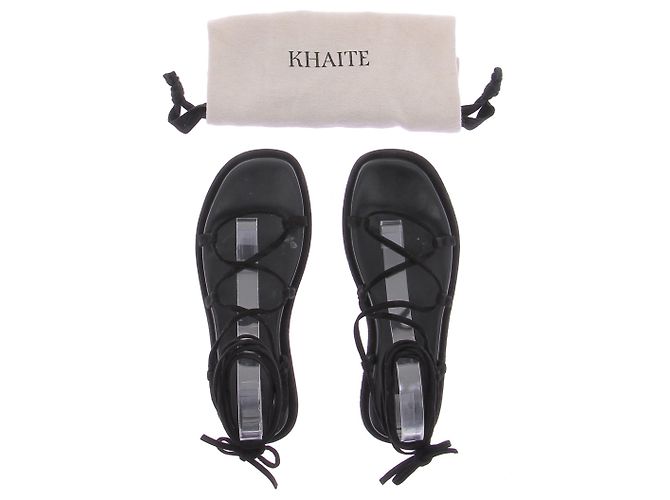 Sandali Khaite in scamosciato nero - vista 8