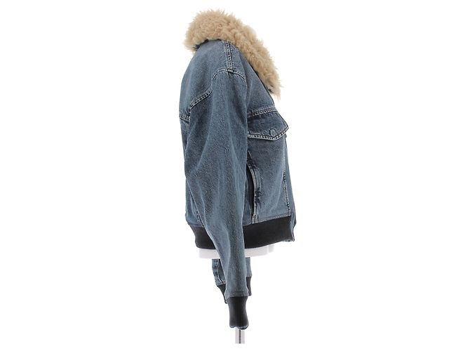 Autre Marque Giacca "The Shearling Aviator" Blu - vista 3