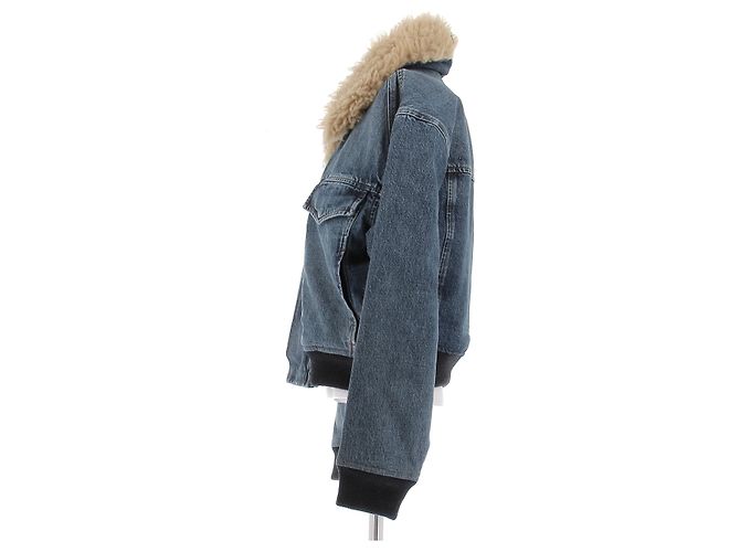 Autre Marque Giacca "The Shearling Aviator" Blu - vista 4