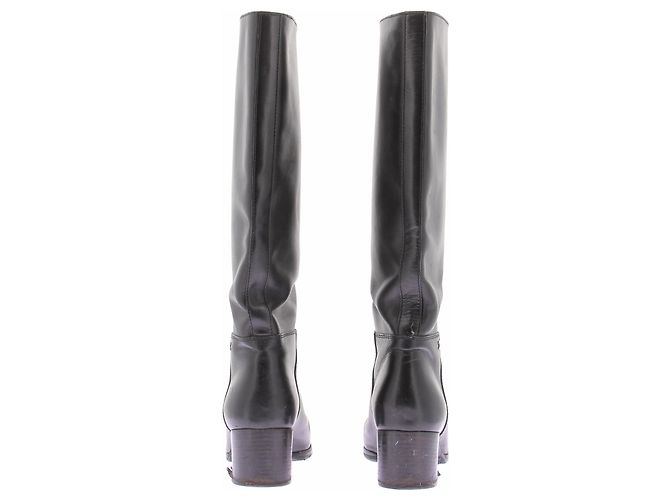 Chanel Schwarze Lederstiefel Größe 39 - Ansicht 7