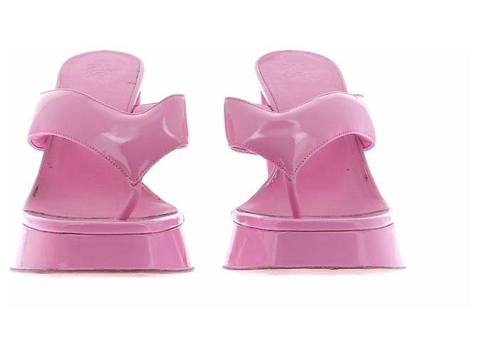 Autre Marque Zeppe GIA BORGHINI in pelle rosa - vista 3