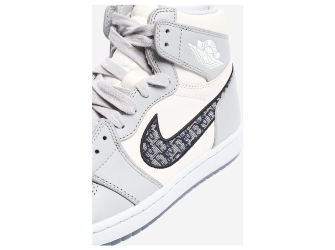 Autre Marque Sneakers alte Dior x Air Jordan 1 Grey - size UK 8 Grigio - vista 4