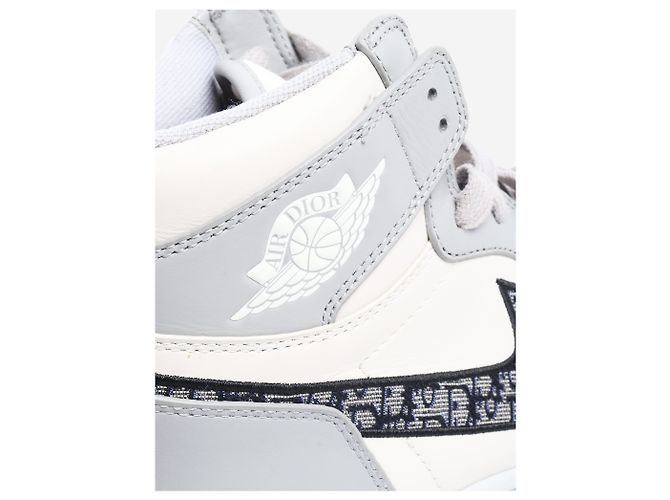 Autre Marque Sneakers alte Dior x Air Jordan 1 Grey - size UK 8 Grigio - vista 7