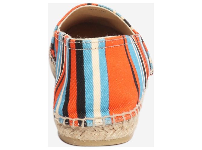 Prada Multicolour canvas striped espadrilles - size UK 8 Multiple colors - view 3