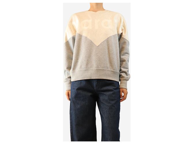 Autre Marque Grauer Houston Two-Tone Logo Sweatshirt - size UK 10 - Ansicht 3
