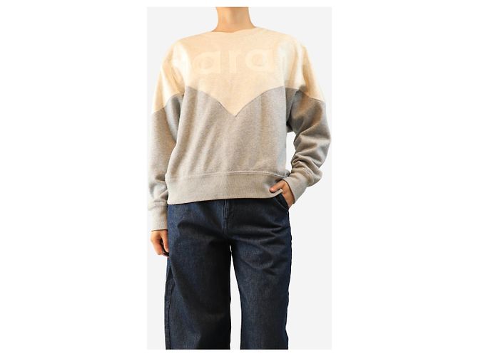 Autre Marque Grauer Houston Two-Tone Logo Sweatshirt - size UK 10 - Ansicht 4