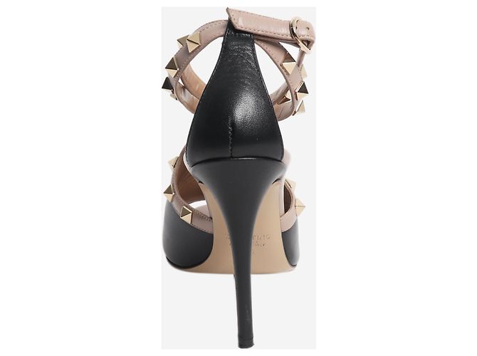 Valentino Black peep toe Rockstud Heels - Größe EU 36 (UK 3) Schwarz - Ansicht 3