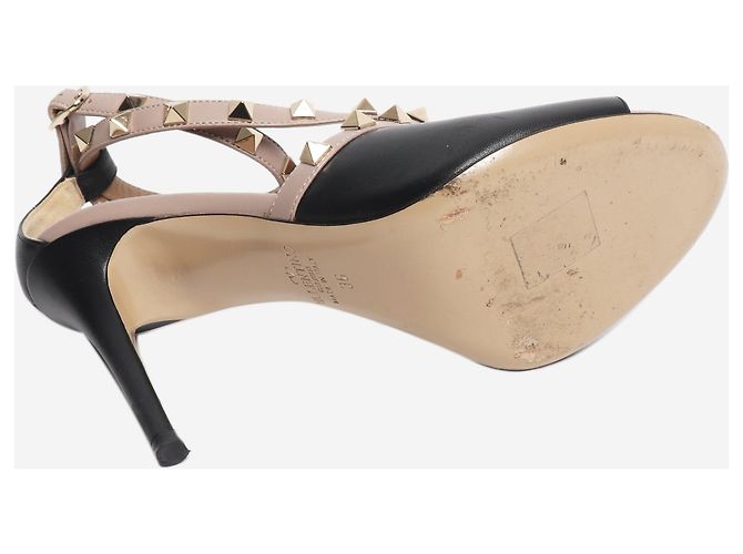 Valentino Black peep toe Rockstud Heels - Größe EU 36 (UK 3) Schwarz - Ansicht 4