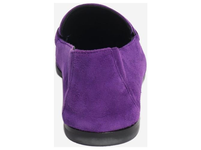 Hermès Mocassini in camoscio viola con motivo a catena - size EU 36 (UK 3) Porpora - vista 3