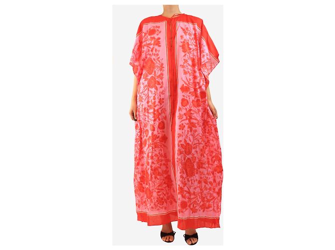 Gucci Kaftán floral rosa - size UK 16 - vista 4