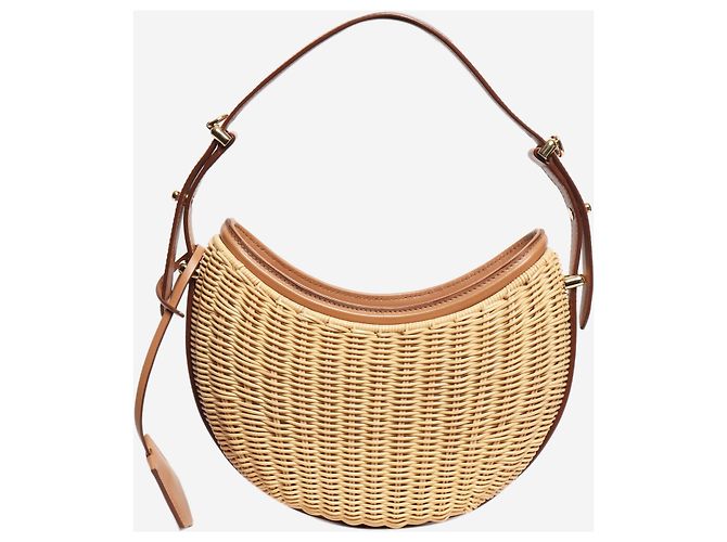 Prada Arqué-Tasche aus braunem Weidengeflecht - Ansicht 3