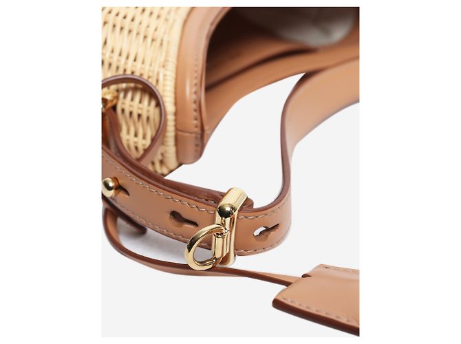 Prada Arqué-Tasche aus braunem Weidengeflecht - Ansicht 8